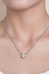 2 Carat Moissanite 925 Sterling Silver Pendant Necklace - Admiresty