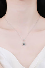 2 Carat Moissanite Teardrop Pendant 925 Sterling Silver Necklace - Admiresty