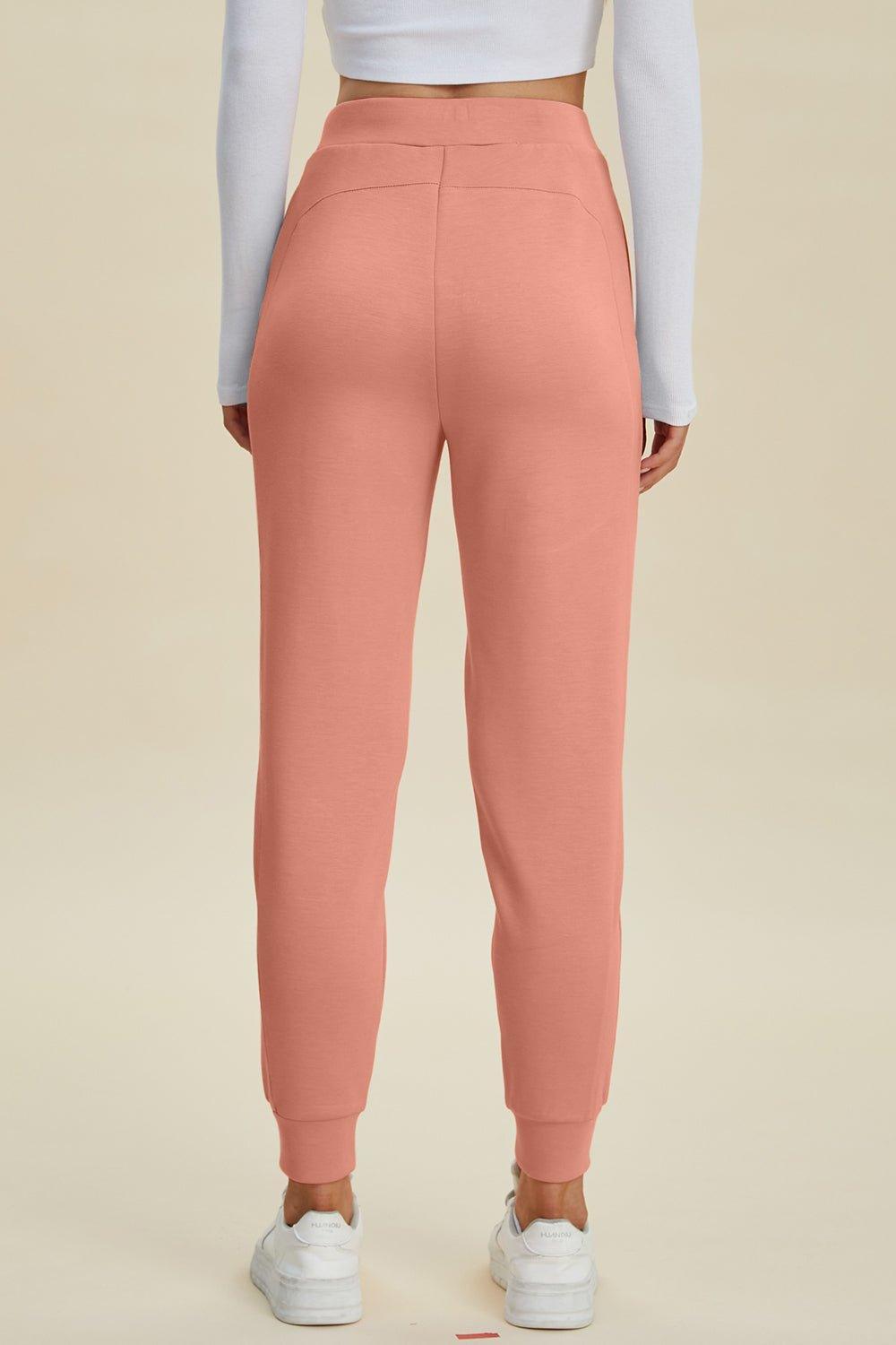 Basic Bae Full Size Air Scuba Drawstring High Waist Joggers - Admiresty