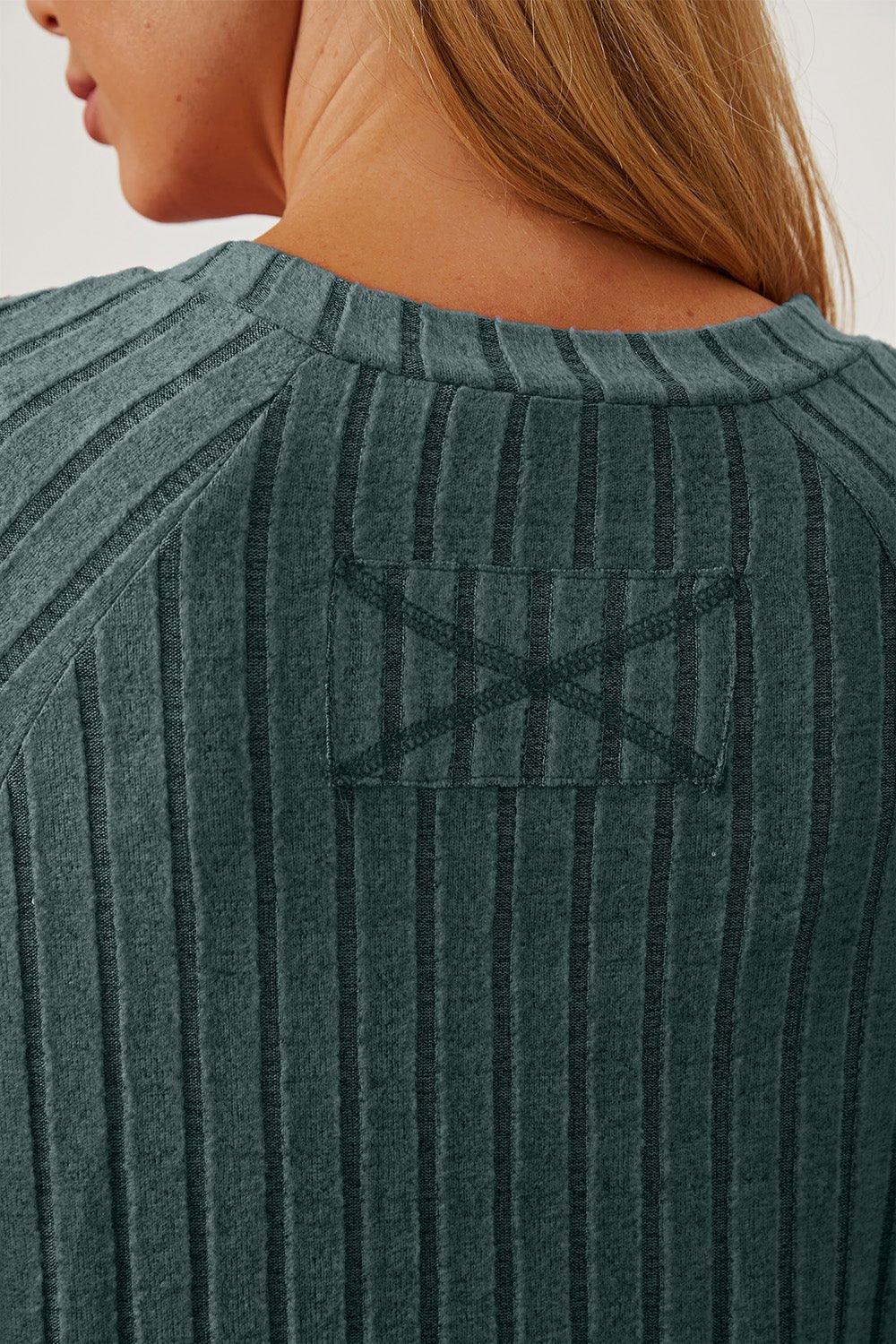 Basic Bae Full Size Ribbed Thumbhole Sleeve T - Shirt - Admiresty