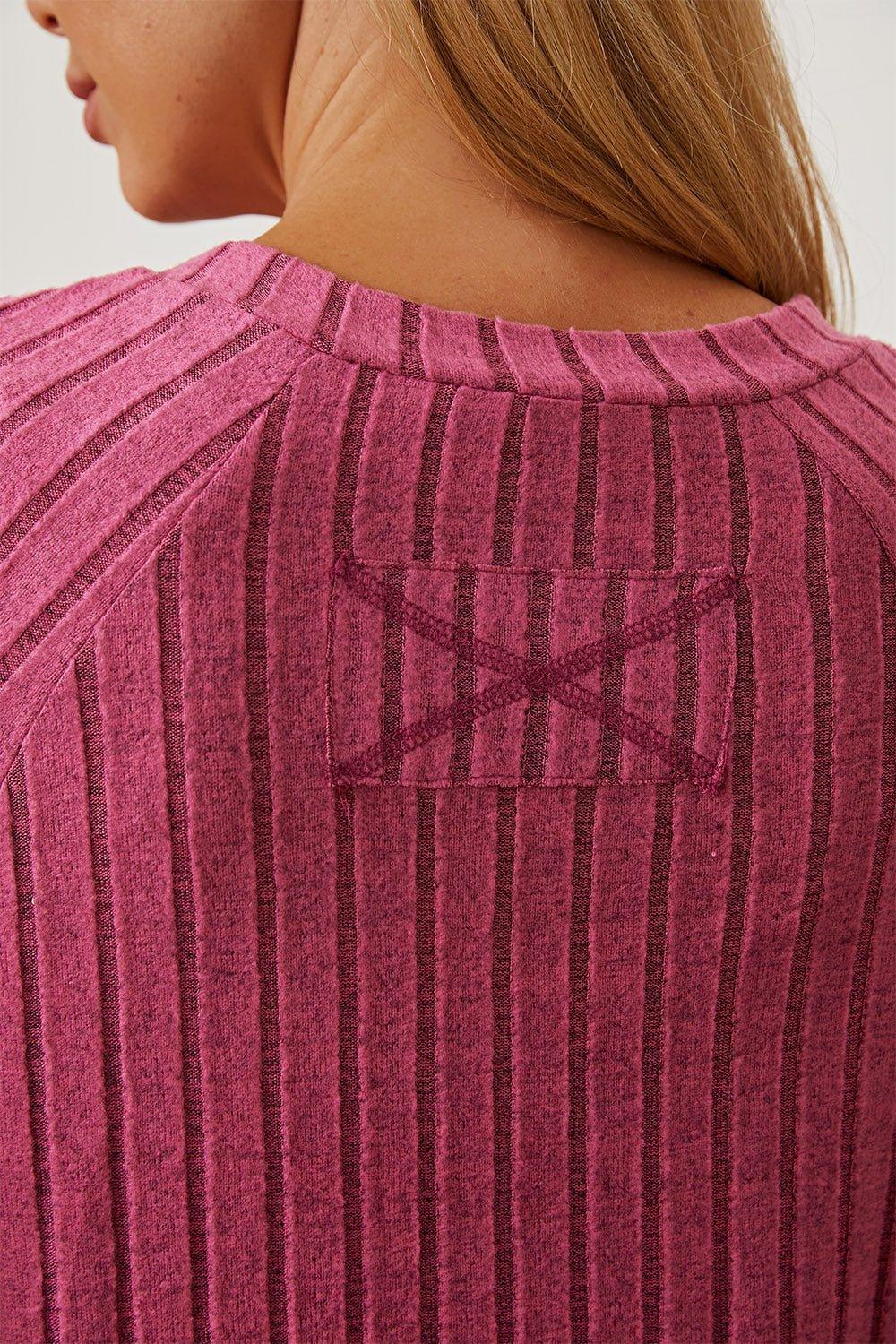 Basic Bae Full Size Ribbed Thumbhole Sleeve T - Shirt - Admiresty