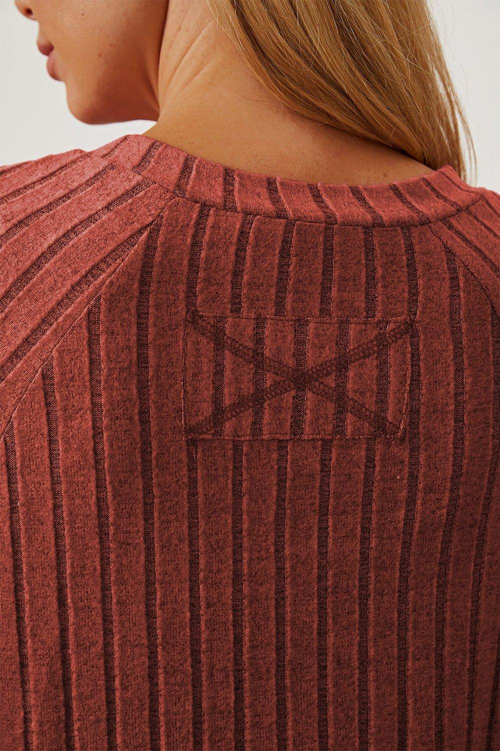 Basic Bae Full Size Ribbed Thumbhole Sleeve T - Shirt - Admiresty