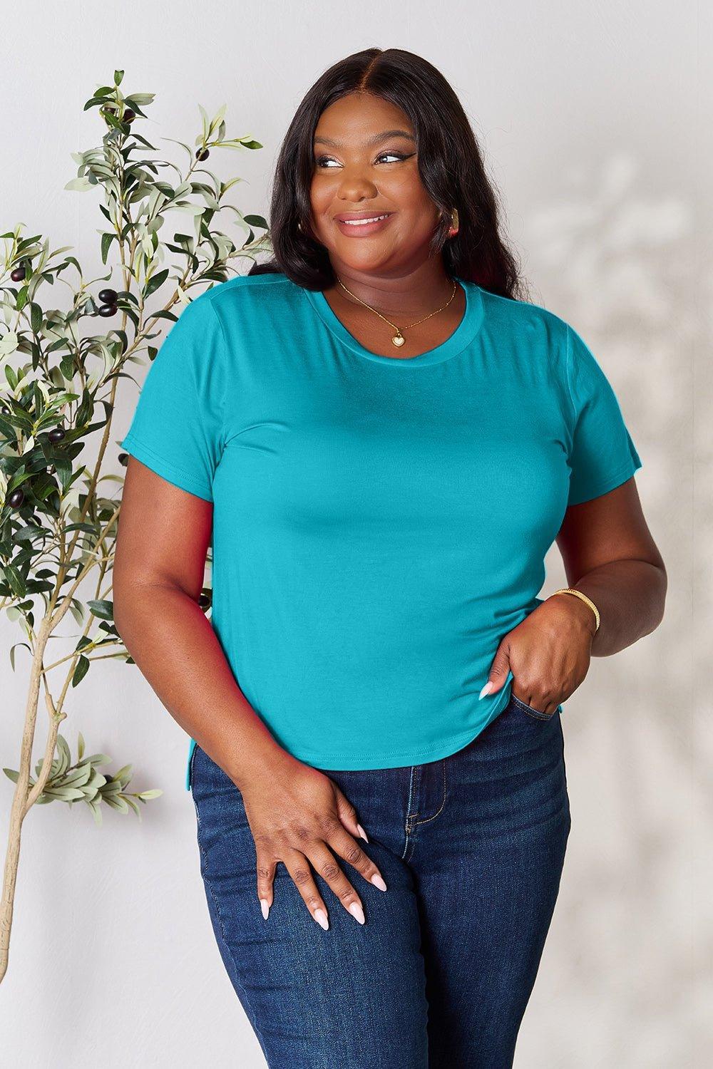 Basic Bae Full Size Round Neck Short Sleeve T - Shirt - Admiresty