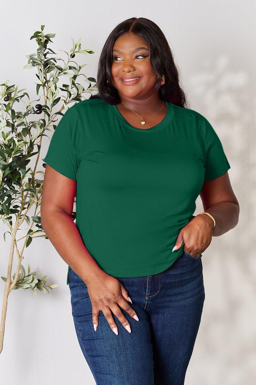 Basic Bae Full Size Round Neck Short Sleeve T - Shirt - Admiresty
