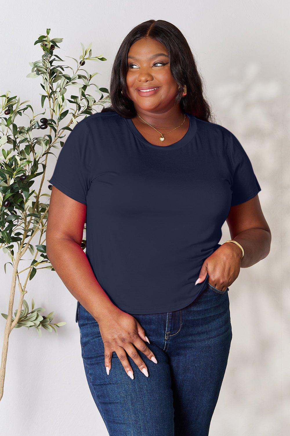 Basic Bae Full Size Round Neck Short Sleeve T - Shirt - Admiresty