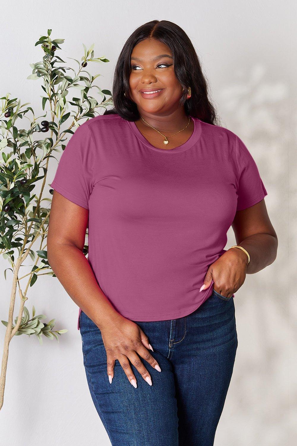 Basic Bae Full Size Round Neck Short Sleeve T - Shirt - Admiresty