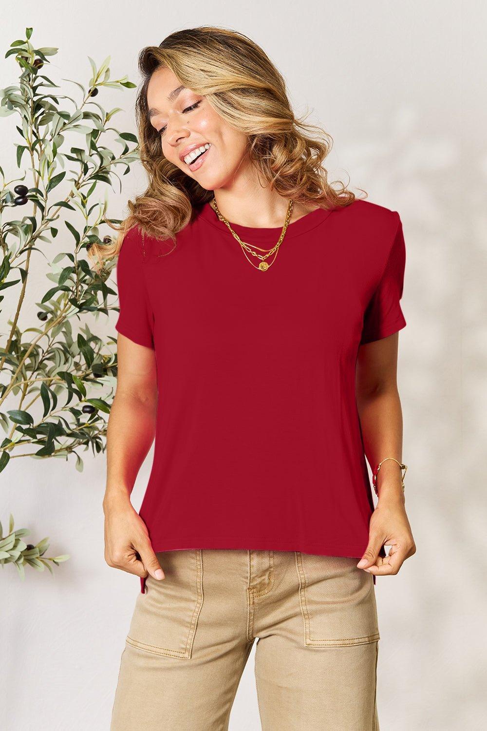 Basic Bae Full Size Round Neck Short Sleeve T - Shirt - Admiresty