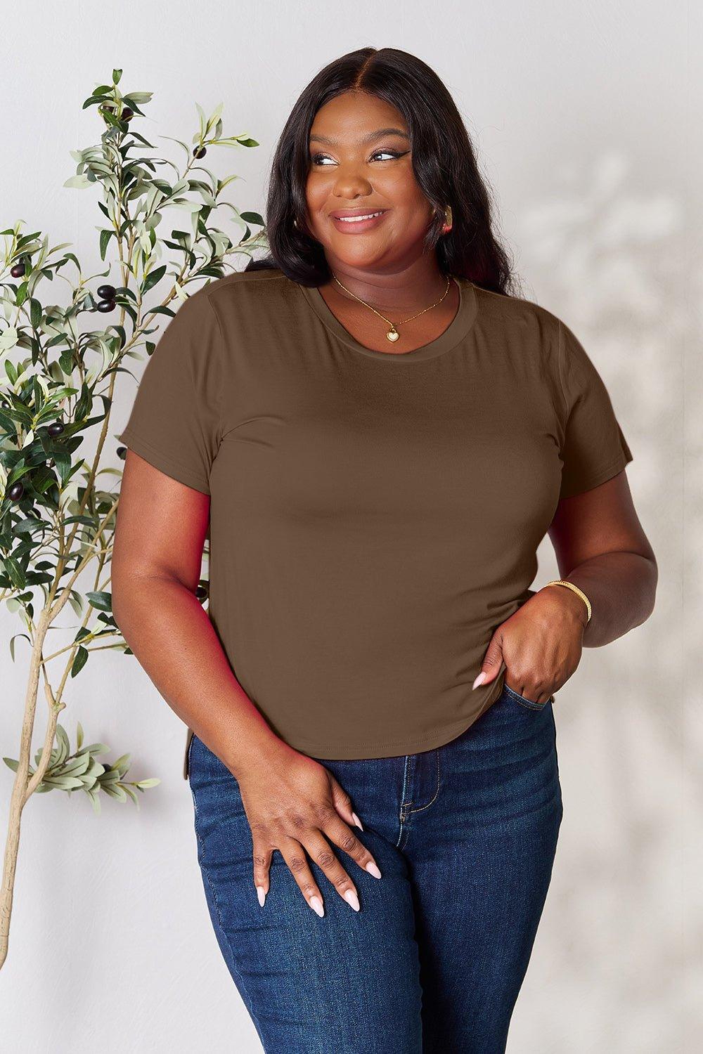 Basic Bae Full Size Round Neck Short Sleeve T - Shirt - Admiresty