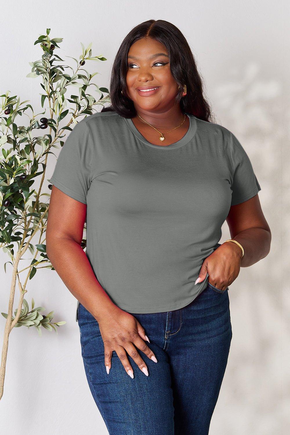 Basic Bae Full Size Round Neck Short Sleeve T - Shirt - Admiresty