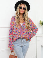 Button Up Dropped Shoulder Cardigan - Admiresty