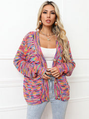 Button Up Dropped Shoulder Cardigan - Admiresty