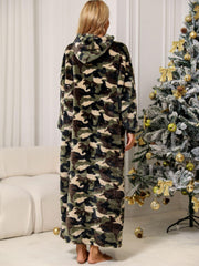 Camouflage Hooded Teddy Night Dress - Admiresty