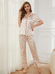 Contrast Piping Pocketed Top and Pants Lounge Set - Admiresty