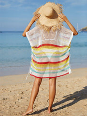 Cutout Striped Cover - Up with Tassel - Admiresty